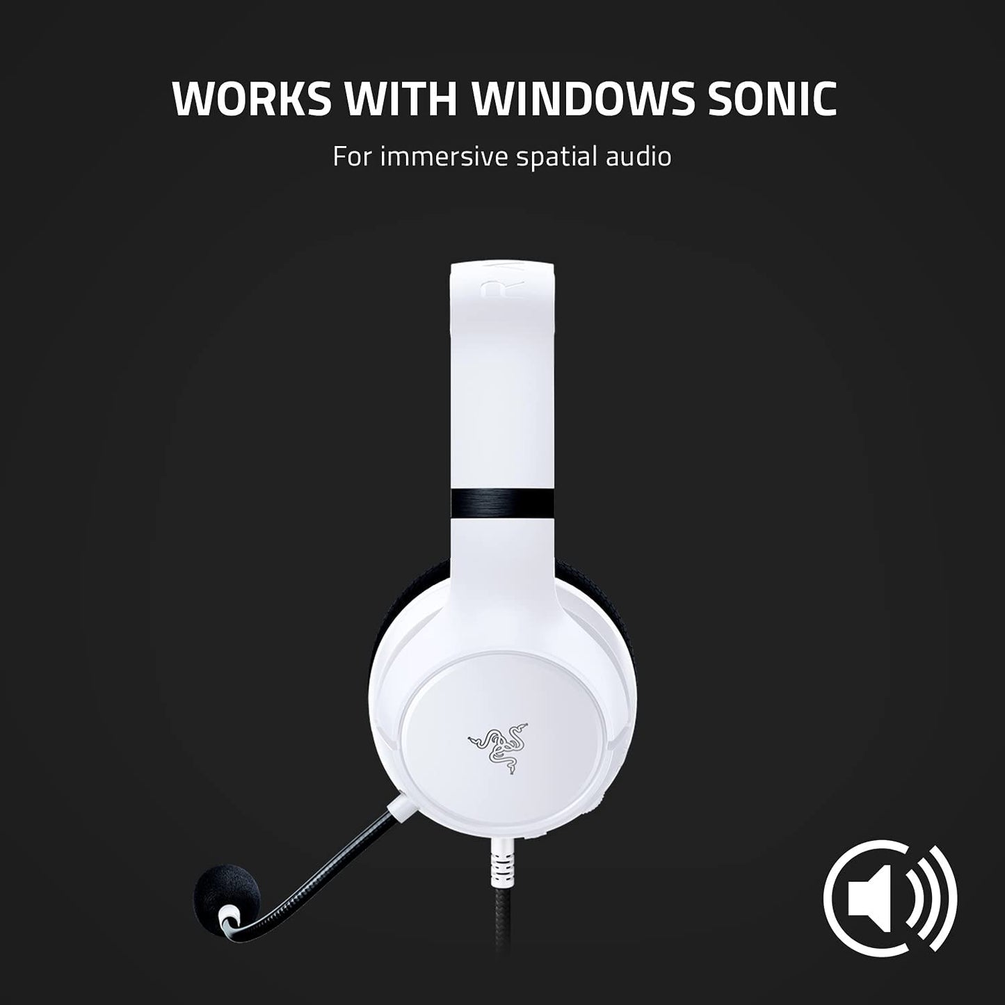 Kaira X Wired Gaming Headset for Xbox Series X|S, Xbox One, PC, Mac, and Mobile Devices - Featuring Triforce 50mm Drivers, Hyperclear Cardioid Microphone, Flowknit Memory Foam Ear Cushions, and On-Headset Controls - White